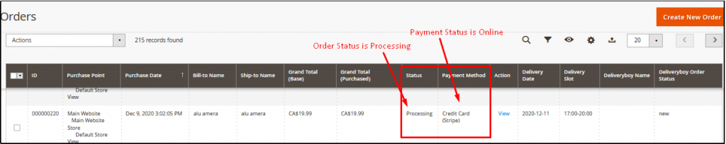 Processing with Online Payment